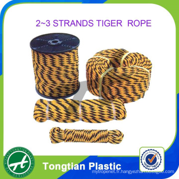 Chine Usine 3 brins PP PE Tiger Rope